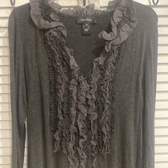 Karen Kane Gray dress with ruffle embellishment - Picture 2 of 3